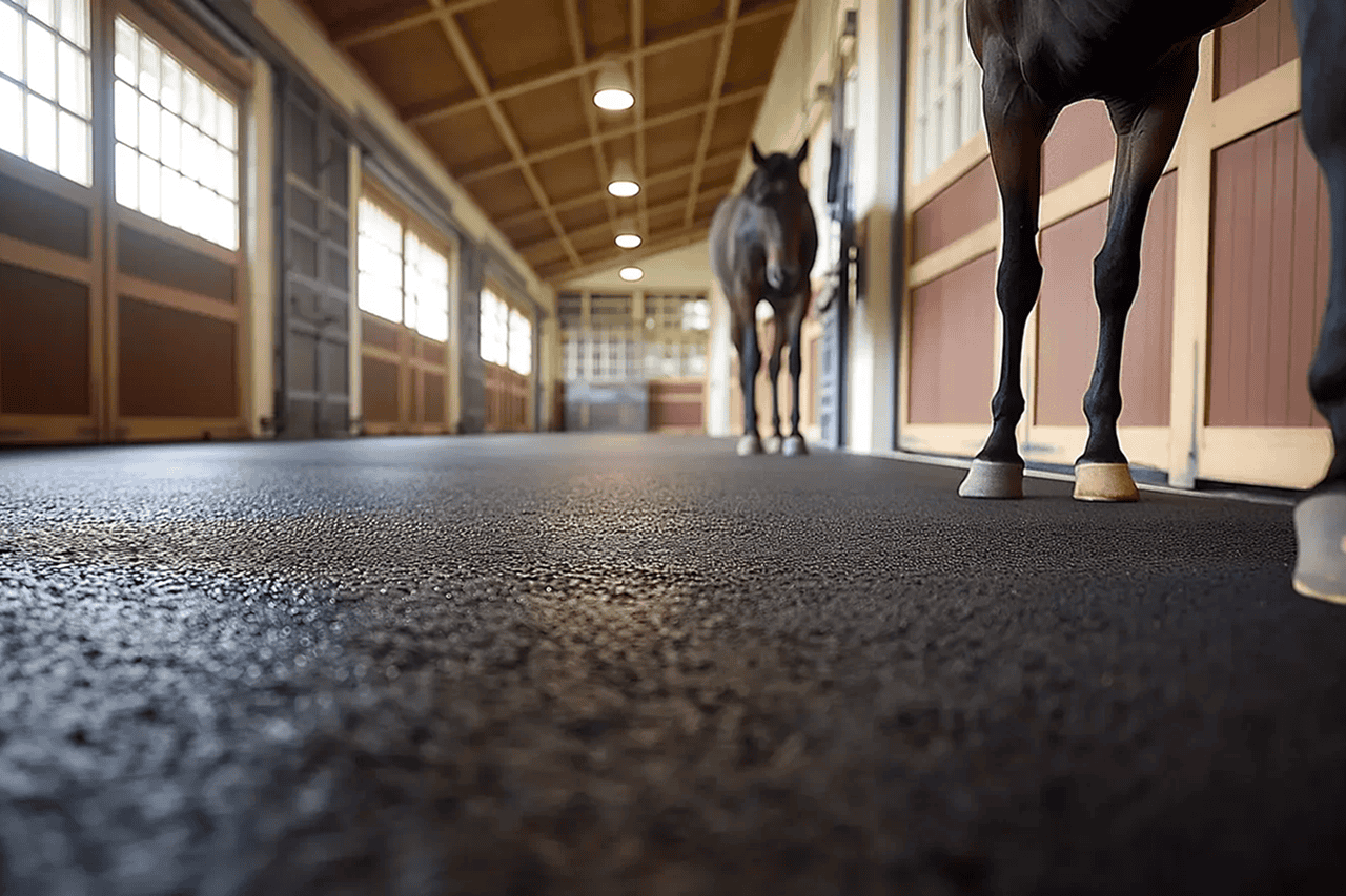 Binicilik ve süt ürünleri kauçuk paspas zemin - Ahır ve barn zeminleri için kayma dirençli yüzey